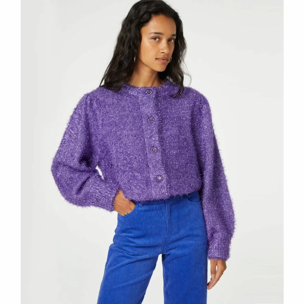 Kitty Cardigan Eggplant CLT-58-CAR-AW23 online kopen