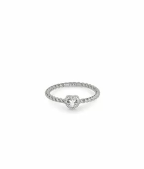 Ring met hart en nano steen 12417S