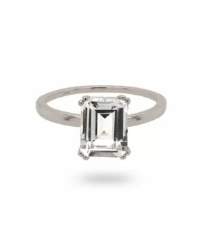 Ring met rechthoekige steen 12409S