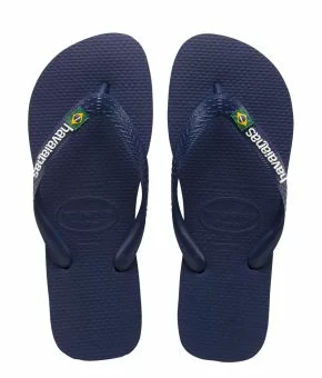 Havaianas Flipflops Brazil Logo Navy Front