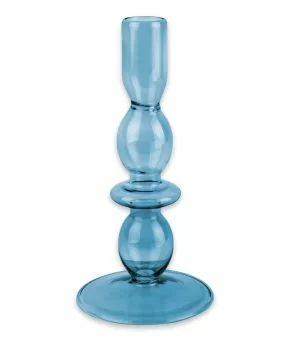 Candle holder Glass Art bubbles Medium