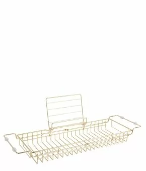 Bath tub caddy iron gold plated