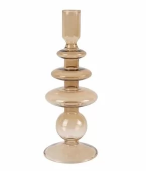 Candle holder Glass Art rings large