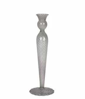 Candle holder Swirl glass large