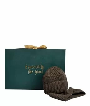 Giftbox Classic Boys Baby Mini Beanie and Col