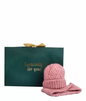 Giftbox Cozy Girls Baby Beanie and Col
