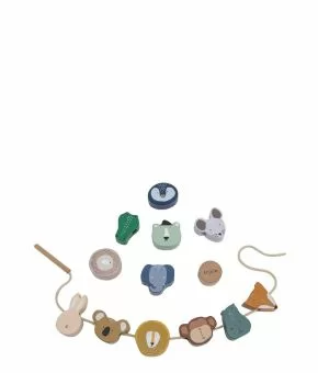 Wooden Animal Lacing Beads