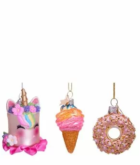 Ornament Glass Hello Sweetie Mini Set 5 cm