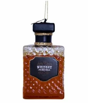 Ornament Glass Transparent Whiskey Bottle 8.5cm
