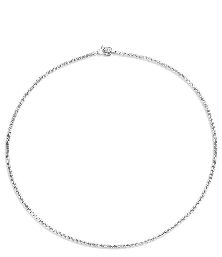 Silver Platinum Plated Necklace 34030SI