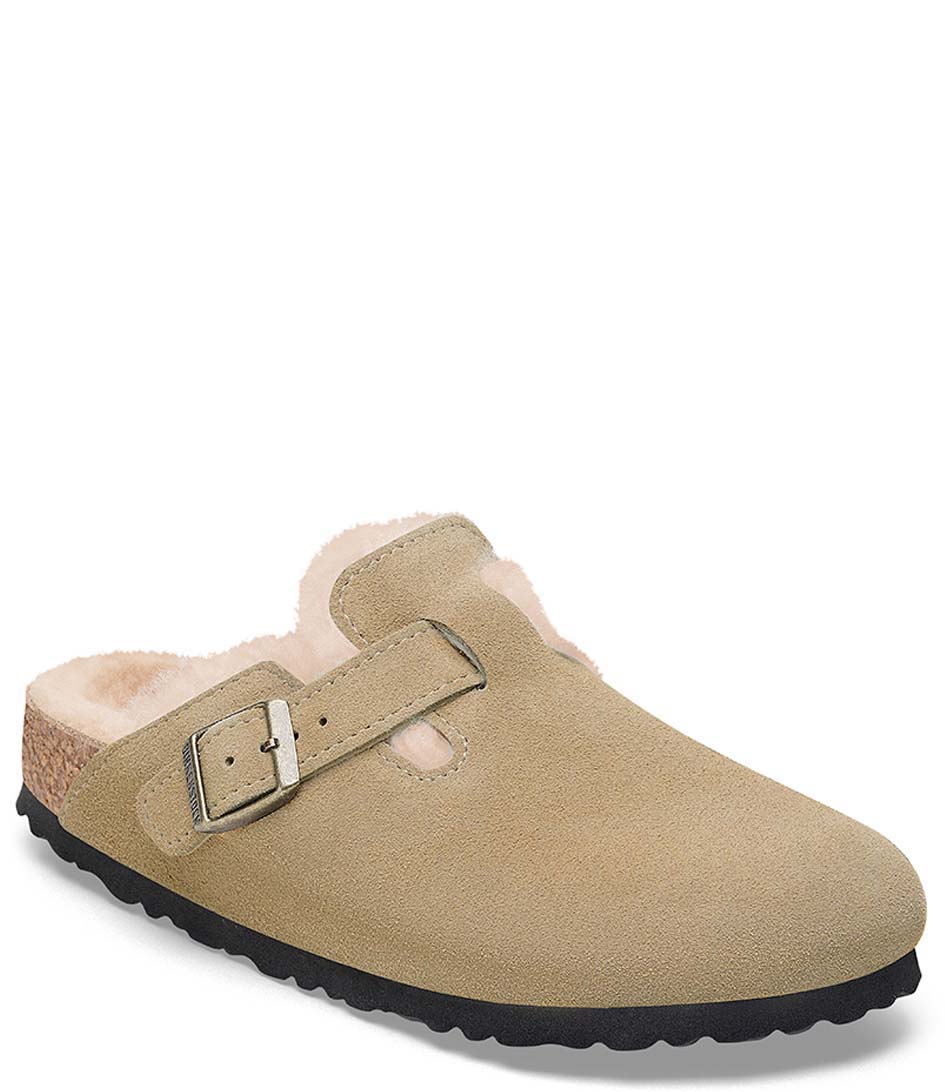 Boston Shearling Suede Leather Fur Narrow