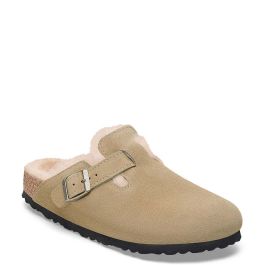 美品　BIRKENSTOCK BOSTON SHEARLING 24cm Boston Shearling Suede Leather Fur Narrow 1028299 online kopen