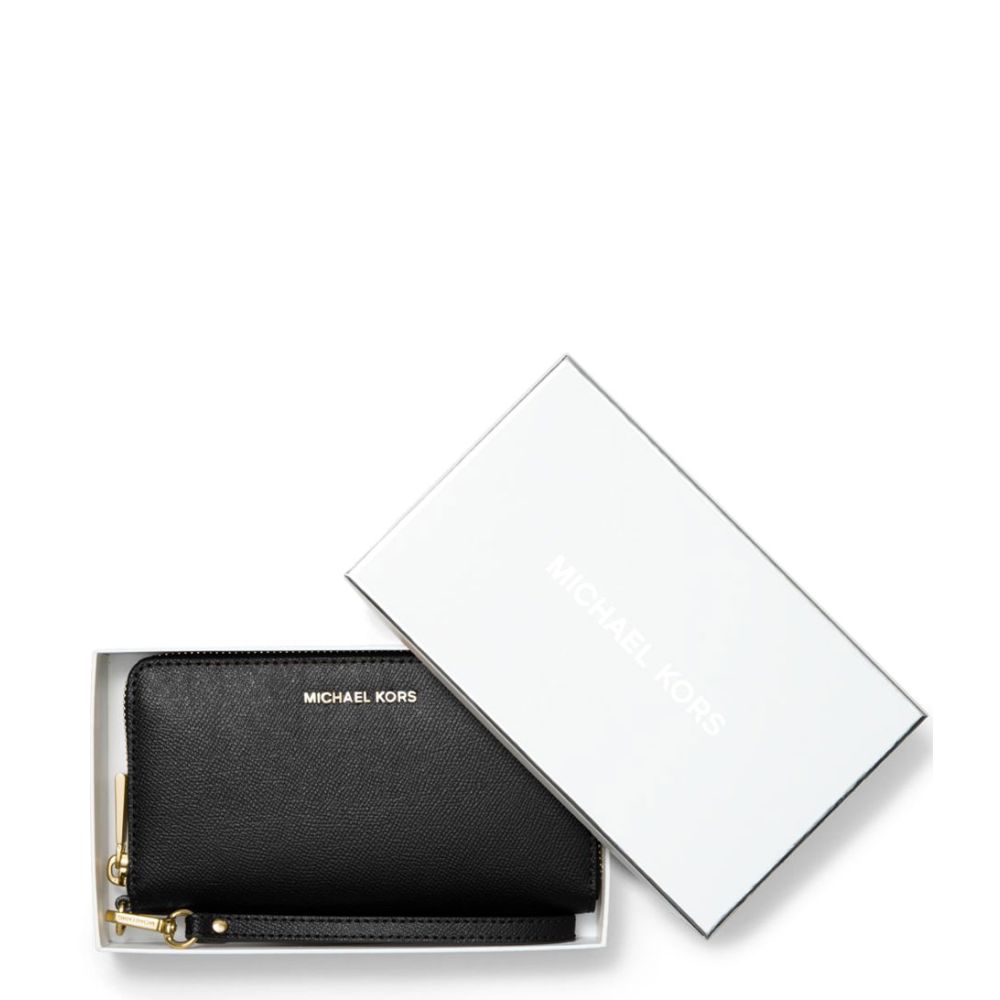 michael michael kors signature jet set item large flat multi function phone case