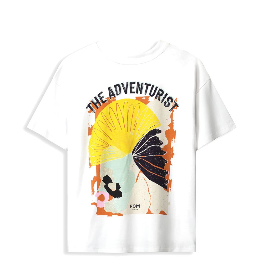 Witte Kleding Wit Shirt Gele Mouwen Gestreepte T-shirt Pepijn Geel/wit