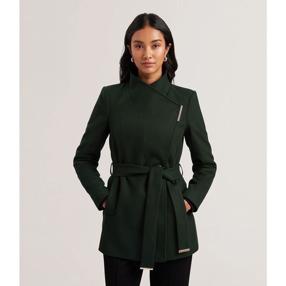 【TED BAKER】ROSESS ショート ラップコート Short Belted Wool Wrap Coat - ROSESS | Ted Baker