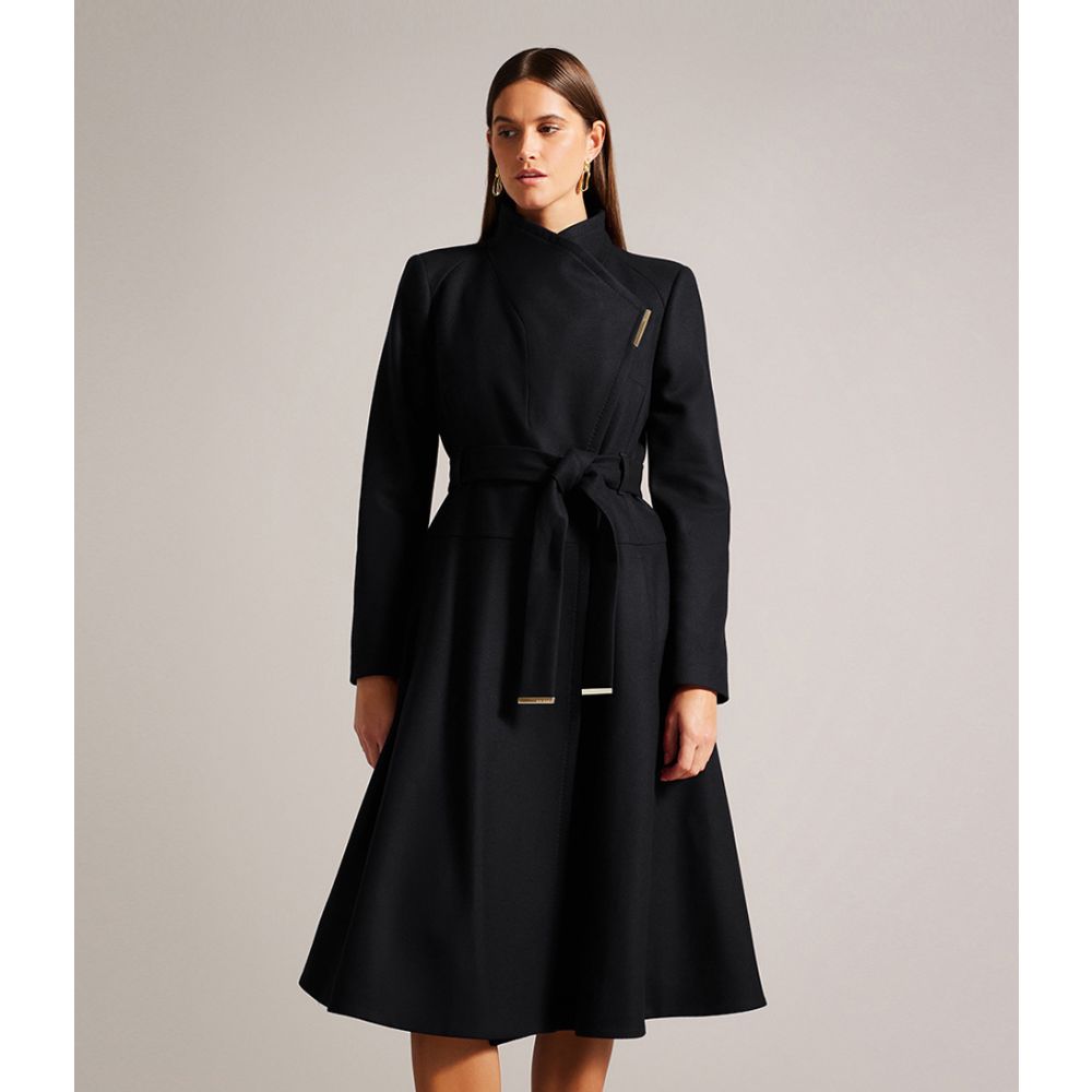 Roseika Midi Length Double Breasted Coat With Skirt online kopen