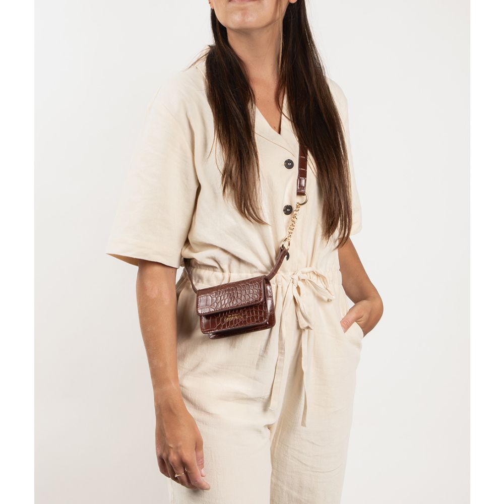 Mini Crossbody Croco Brandy 201152 online kopen