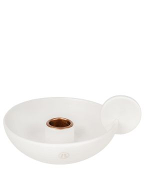 Keramieken Kandelaar Met Oor Gespikkeld