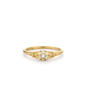 Ring met bloem in kleurstenen 12445Y