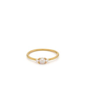 Ring Met Stenen En Parel 12461Y