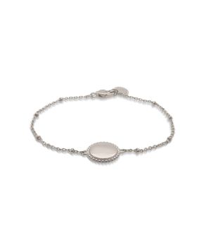 Armband met munt 925 Sterling zilver gerhodineerd 22415S