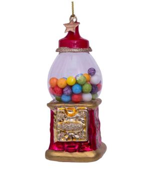 Ornament glass multi color gum machine H11cm