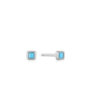Turquoise Square Stud Earrings