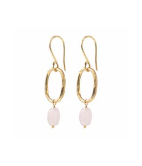 Graceful Rose Quartz Earrings