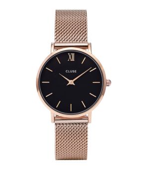 cluse-minuit-mesh-rose-gold-black-cl30016-front1