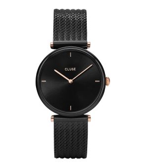 cluse-triomphemeshblack-horloge-blackmeshblack-watch-CW0101208004-front