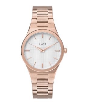 cluse-vigoureux33hlinkrosegoldcolored-horloge-snowwhiterosegold-watch-cw0101210001-front