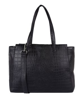 Cowboysbag-3307-laptopbagBabell-crocoblack-1