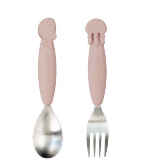 Yummyplus Spoon and Fork Set Sea Friends