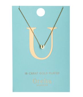 orelia-necklace-initial-u-pale-gold-21162-front