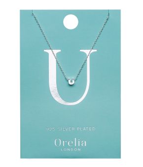 orelia-necklace-initial-u-silver-21163-front