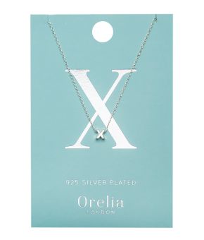 orelia-necklace-initial-x-silver-21169-front