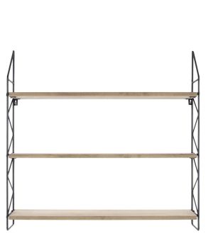 Wall Rack Zig Zag W. Wooden Shelves