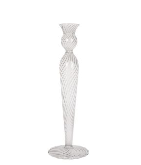 Candle holder Swirl glass large