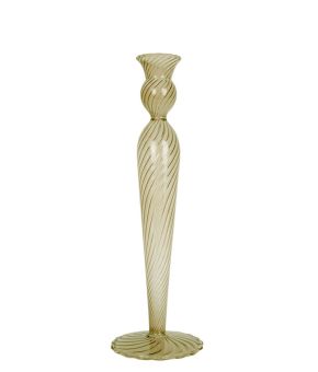 Candle holder Swirl glass large