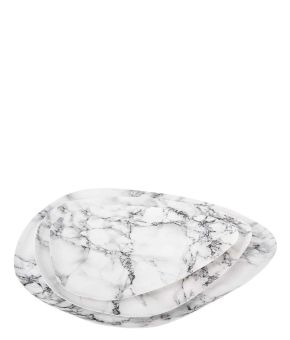 Tray Marble Look iron medium