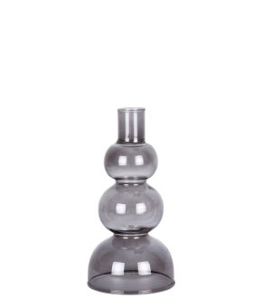 Candle holder Layered Circles glass