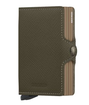 Secrid Twinwallet Saffiano Olive Front