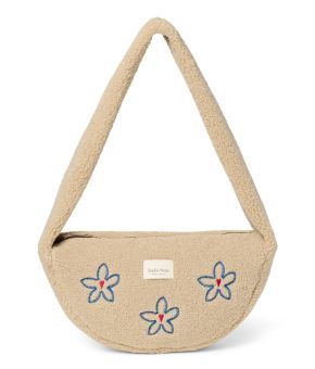 Ecru Flower Heart Teddy Mini Cross Body Bag