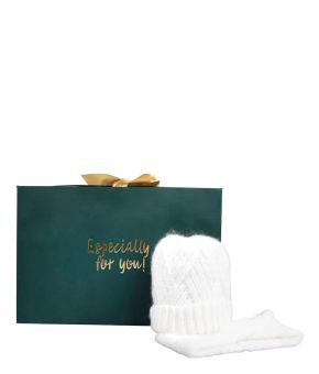 Giftbox Cozy Girls Baby Beanie and Col