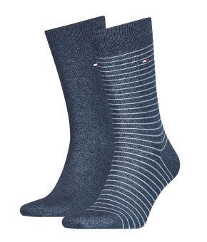 tommyhilfiger-100001496-Men-Small-Stripe-Sock-2P-blauw