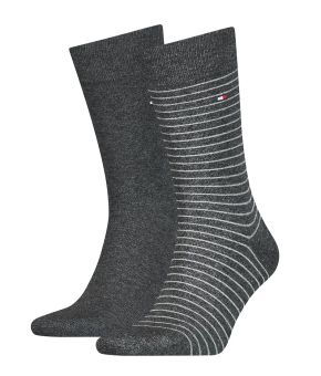 tommyhilfiger-100001496-Men-Small-Stripe-Sock-2P-grijs