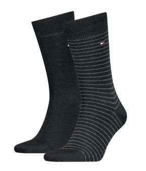 tommyhilfiger-100001496-Men-Small-Stripe-Sock-2P-zwart