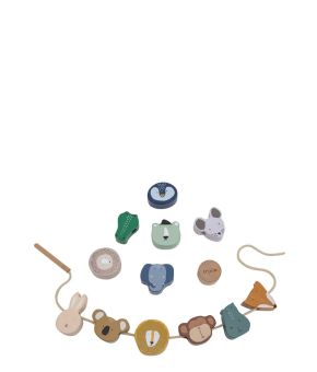 Wooden Animal Lacing Beads
