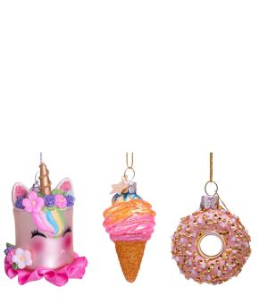 Ornament Glass Hello Sweetie Mini Set 5 cm