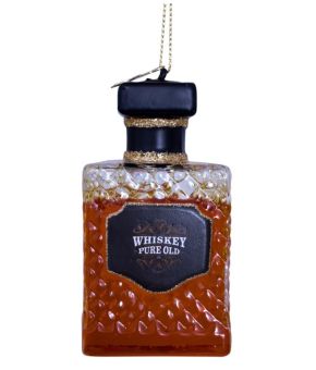 Ornament Glass Transparent Whiskey Bottle 8.5cm